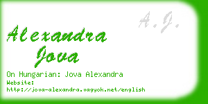 alexandra jova business card